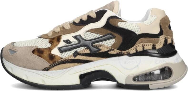 PREMIATA Lage Sneakers Dames Sharky-d Maat: 39 Materiaal: Suède Kleur: Beige - Foto 2