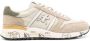 Premiata Logo Sneakers Suède Rubberen Zool Canvas Beige Heren - Thumbnail 7