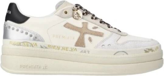 Premiata Beige Sneakers met Dubbellaags Platform