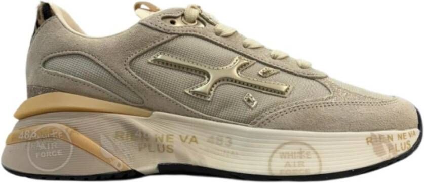 PREMIATA Lage Sneakers Dames Moerun-d Maat: 37 Materiaal: Suède Kleur: Beige - Foto 7