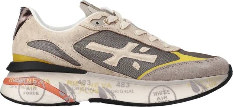 Premiata Beige Suède en Stoffen Sneakers