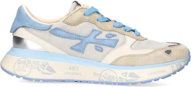 Premiata Beige Suede Lauryn Sneakers met Logo