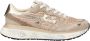 Premiata Beige Suède Sneakers met Gouden Details - Thumbnail 1