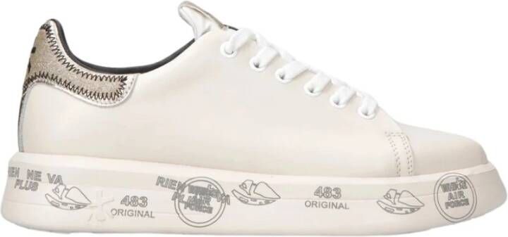 Premiata Belle Leren Sneakers White Dames