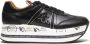 Premiata Beth Leren en Nylon Sneakers Black Dames - Thumbnail 1