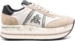 Premiata Beige Sneakers met Suède Details Beige Dames