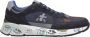 Premiata Blauwe Leren Sneakers met Suede en Nylon Inzetstukken Blue Heren - Thumbnail 1