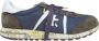 Premiata Blauw Groen Leren Sneakers Witte Zool - Thumbnail 1