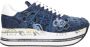 Premiata Blauwe Denim Geborduurde Sneakers - Thumbnail 1