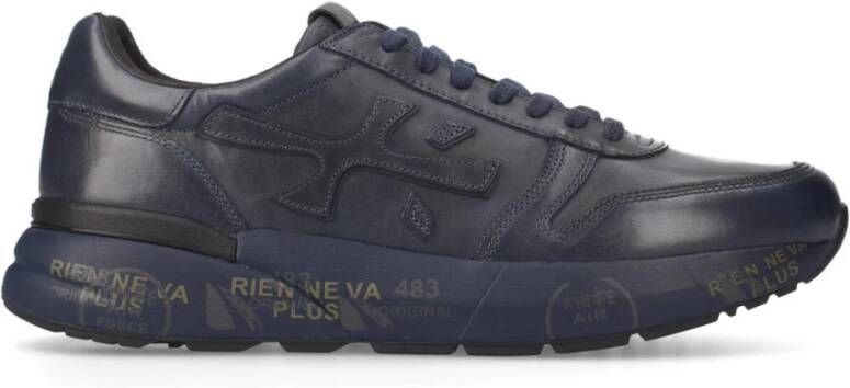 Premiata Blauwe Leren Sneakers Stijlvol en veelzijdig