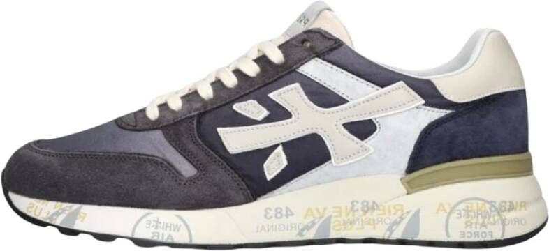 Premiata Blauwe Mick Lage Sneakers Blue Heren