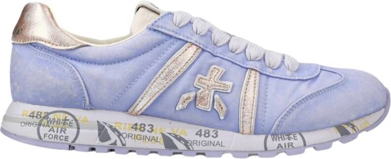 Premiata Blauwe Sneakers Hybride Ontwerp Blue Dames