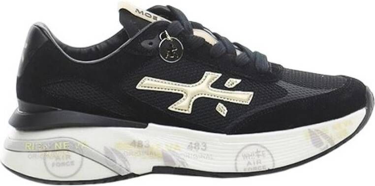 Premiata Blauwe Sneakers met Suède Details
