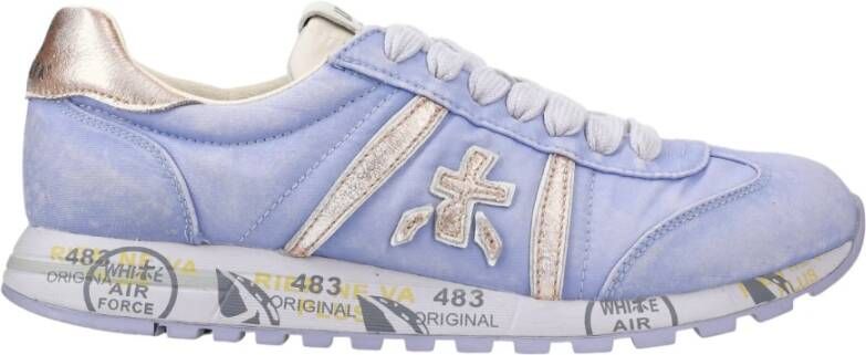 Premiata Lichtblauwe Sneakers Hybride Ontwerp Blue Dames