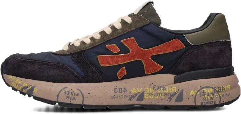 Premiata Blauwe Suède Heren Sneakers Mick
