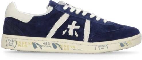Premiata Blauwe Suède Leren Sneakers