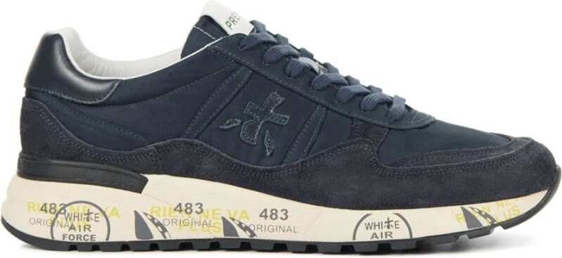 Premiata Blauwe Suède Sneakers Blauw Heren