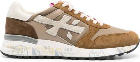 Premiata Bruine Leren Sneakers Multicolor Heren