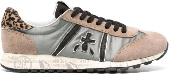 Premiata Bruine Platte Schoenen Animalier Detail Brown Dames - Foto 2