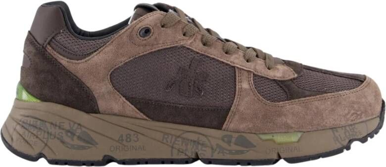 Premiata Vintage Stijl Sneakers met Vet Mase Schrift Brown Heren - Foto 6
