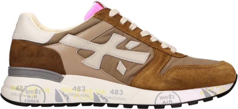 Premiata Bruine Leren Sneakers Multicolor Heren