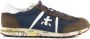 Premiata Bruine Suède en Blauwe Nylon Sneakers - Thumbnail 1