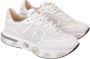 Premiata Sneakers van geperforeerde stof en suède Beige Dames - Thumbnail 2