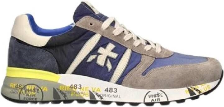 Premiata Grijze Lander Sneakers met Gekleurde Zool Multicolor Heren - Foto 10
