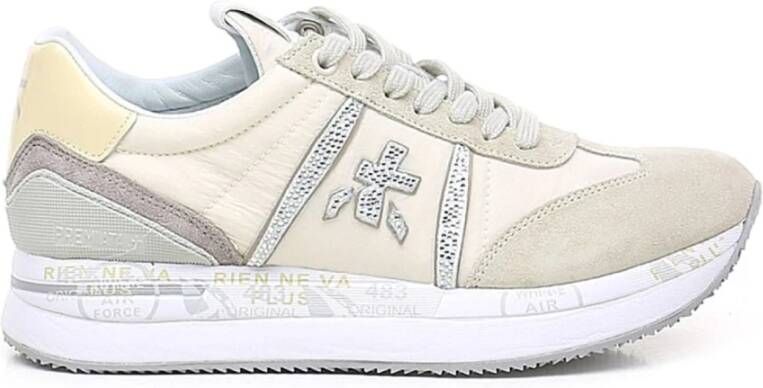 PREMIATA Lage Sneakers Dames Conny Textiel Creme