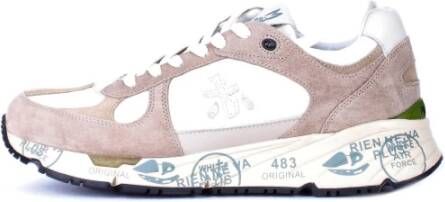 Premiata Crème Sneakers met Suède Details Beige Heren