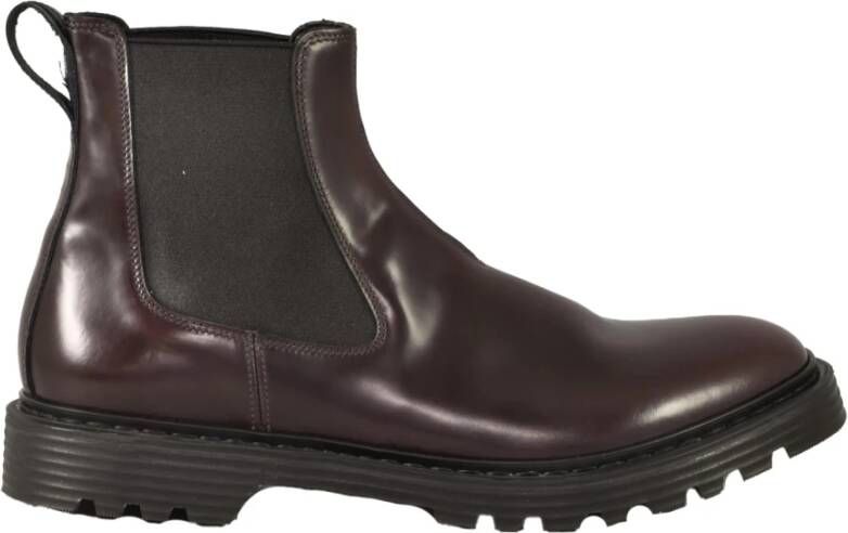 Premiata Geborsteld leren enkellaars rubberen zool