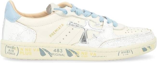 Premiata Gebruikte Leren Sneaker Clay 6780 Blauw White Dames