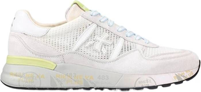 Premiata Geitenleren Sneakers Landeck Stijl White Heren