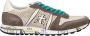 Premiata Geperforeerde beige en bruine sneakers - Thumbnail 1