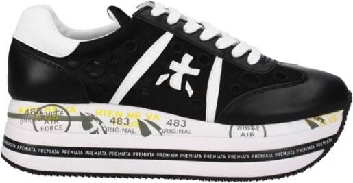 Premiata Geperforeerde Lace Sneakers met Platformzool