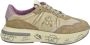 Premiata Gouden Nylon Sneaker Cassie Model Beige Dames - Thumbnail 1
