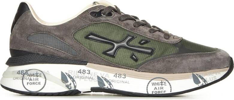 Premiata Groene platte schoenen lichtgewicht ontwerp Multicolor Heren