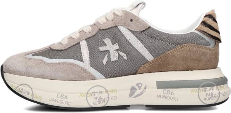 Premiata Grijze Lage Sneakers voor Dames