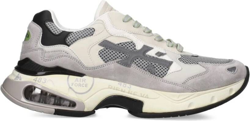 Premiata Grijze Platte Schoenen