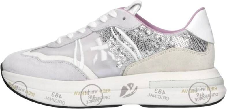 Premiata Grijze Sneaker Cassie met Uniek Design Gray Dames