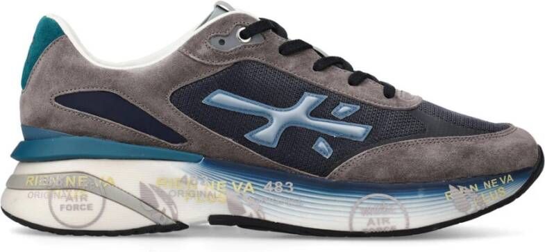 PREMIATA Lage Sneakers Heren Moerun Maat: 45 Materiaal: Suède Kleur: Grijs - Foto 3