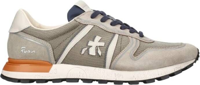 Premiata Grijze Suède Sneakers met Rubberen Zool