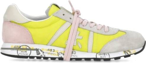 Premiata Groen Witte Sneakers met Contrasterende Details
