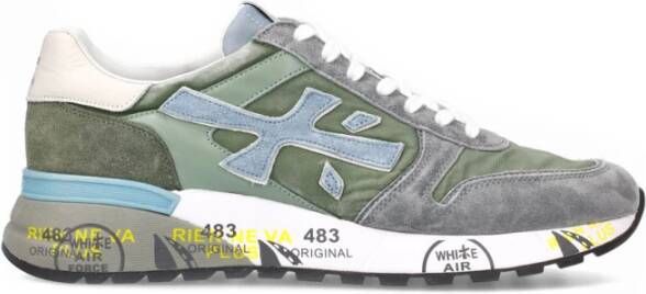 Premiata Groene Leren Sneakers Multicolor Heren