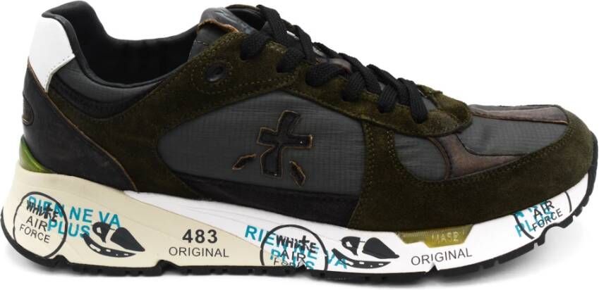 PREMIATA Lage Sneakers Heren Mase Maat: 39 Materiaal: Suède Kleur: Groen - Foto 4