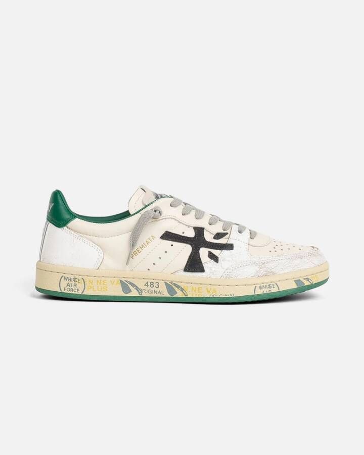 PREMIATA Lage Sneakers Heren Clay Maat: 44 Materiaal: Leer Kleur: Wit