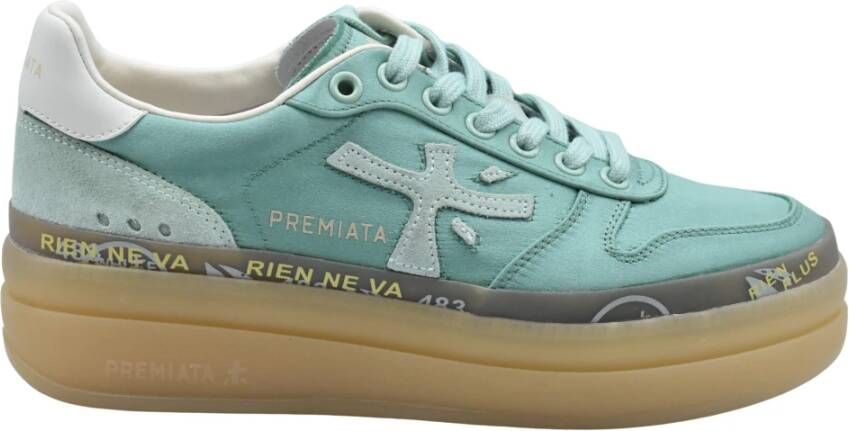 Premiata Groene Veterschoenen voor Vrouwen