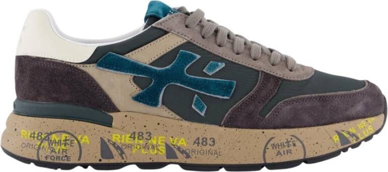 Premiata Heren Mick Sneaker Grijs Blauw
