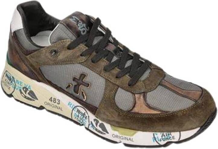 PREMIATA Lage Sneakers Heren Mase Maat: 39 Materiaal: Suède Kleur: Groen - Foto 3