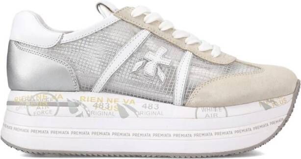 Premiata Transparante Rip-Stop Beth Sneakers Grijs Gray Dames